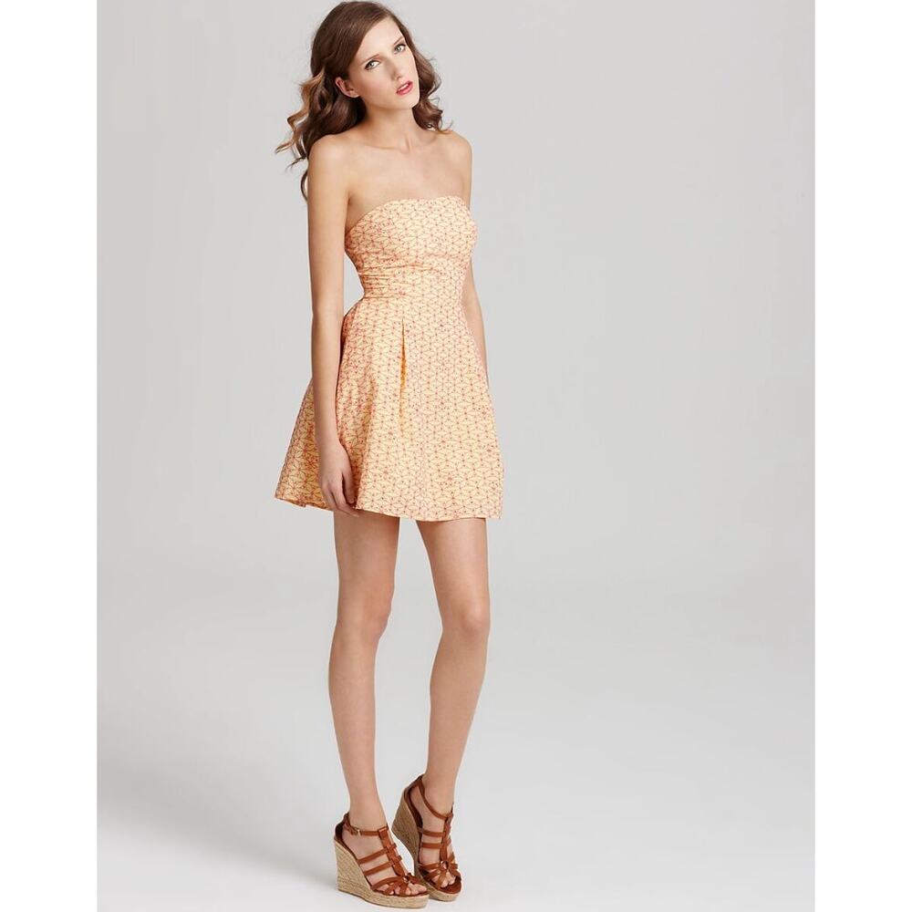 Lilly Pulitzer Felicity Starfruit Yellow Fly Away Eyelet Dress 4 Y2K Sundress - Picture 4 of 10
